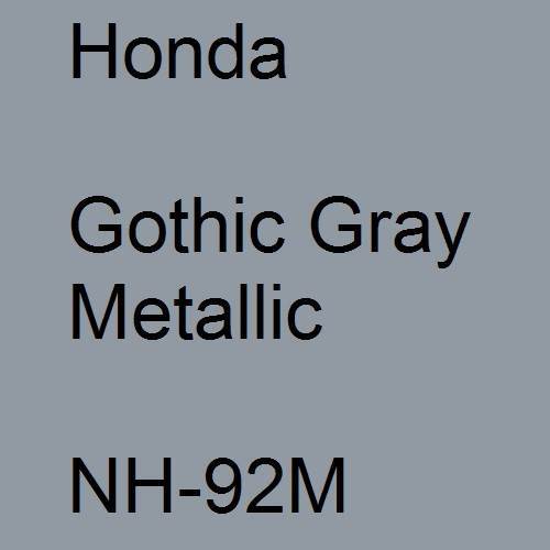 Honda, Gothic Gray Metallic, NH-92M.